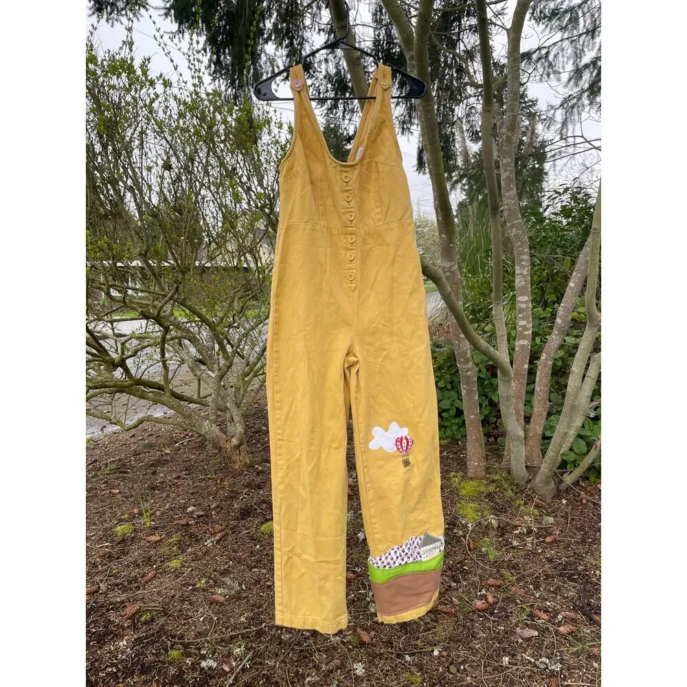 Small Upcycled Urban Outfitters Whimsical Jumpsuit Coveralls - Picture 6 of 8